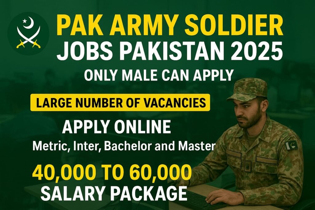 Pak Army Soldier Jobs 2025 – Apply Now for Secure Future