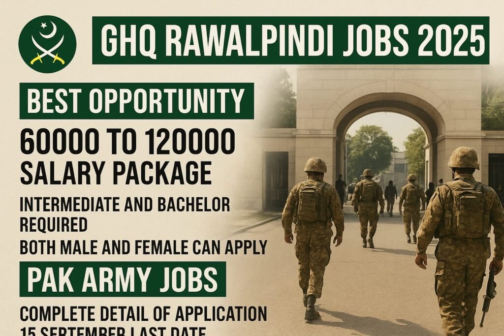 GHQ Rawalpindi Jobs 2025 |Apply Now To Join Pak Army