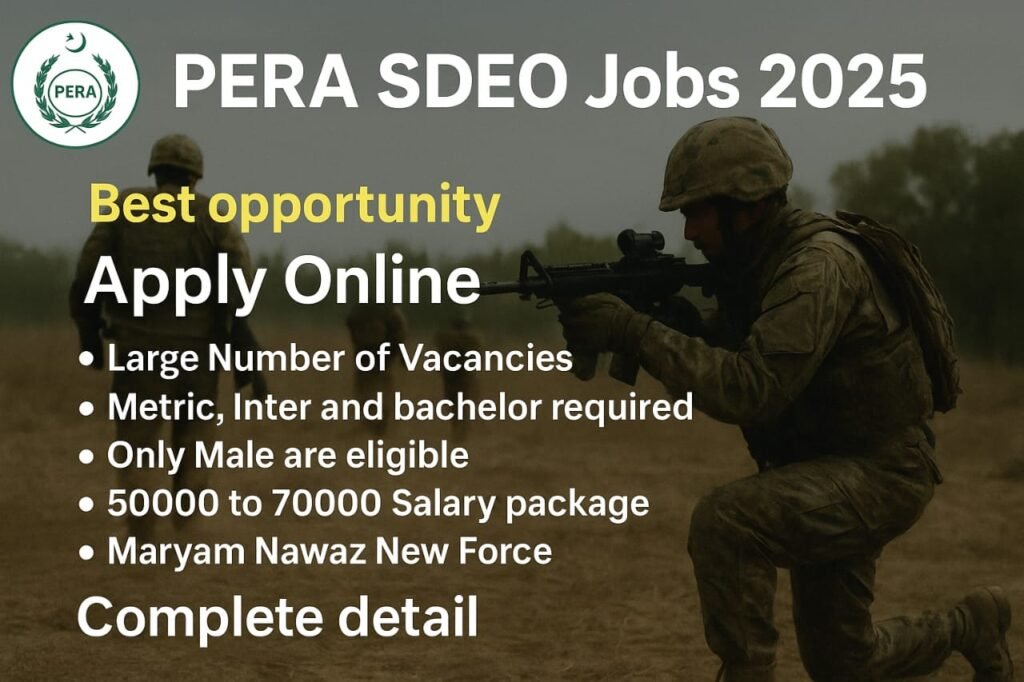PERA SDEO Jobs 2025 | Exciting opportunity