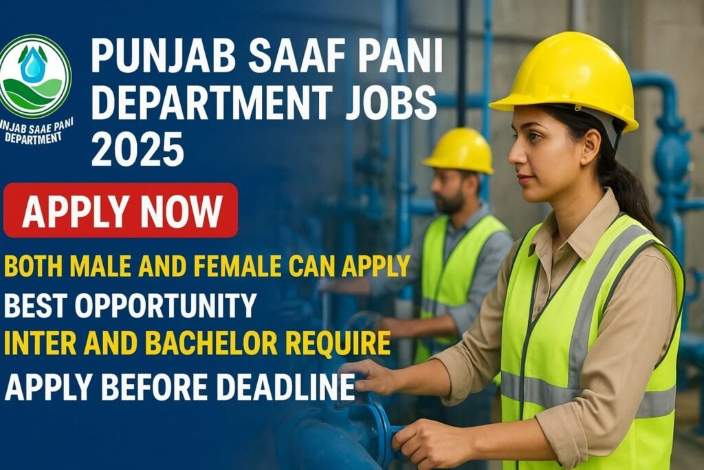 Punjab Saaf Pani Department Jobs 2025 | Apply Now for Secure Job