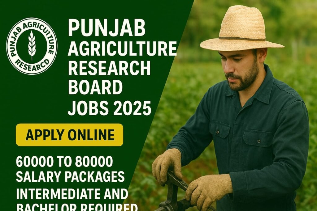 Punjab Agricultural Research Board Jobs 2025 | Apply Online Now for safe Journey